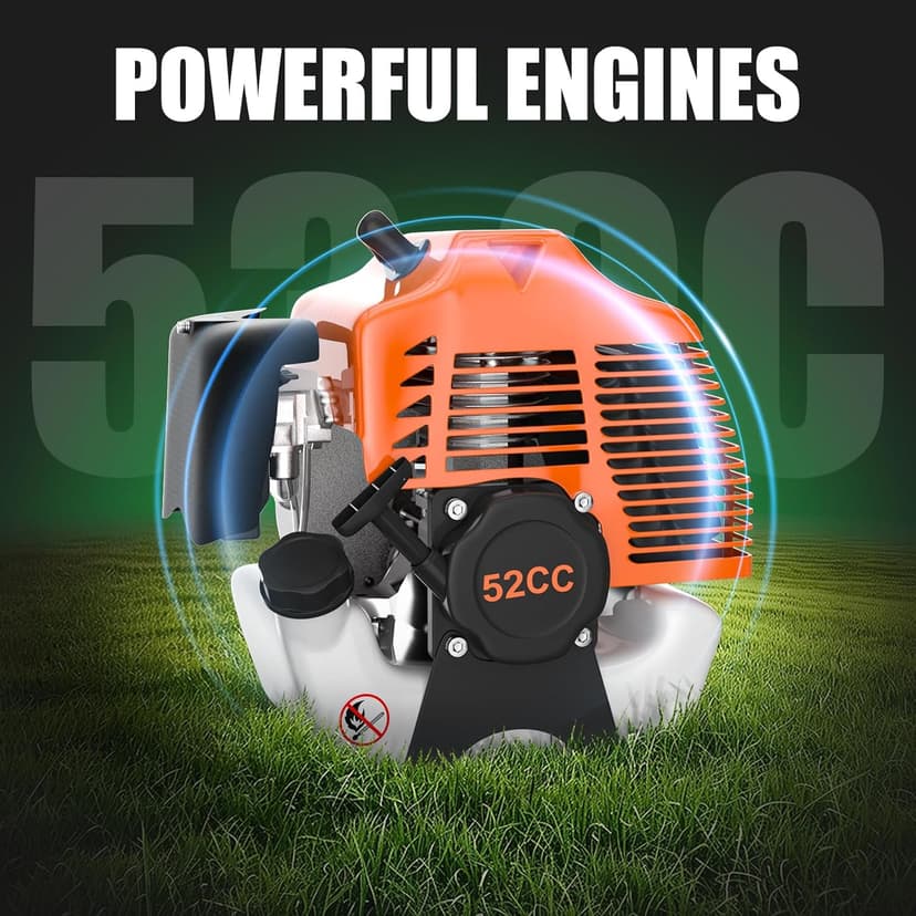 48cc Gas Hedge Trimmer, 2 Cycle Gas Powered Hedge Trimmer Brush Cutter,Pole Saw with Extension Pole Garden Trimming Tools for Tree Trimming and Branch Cutting