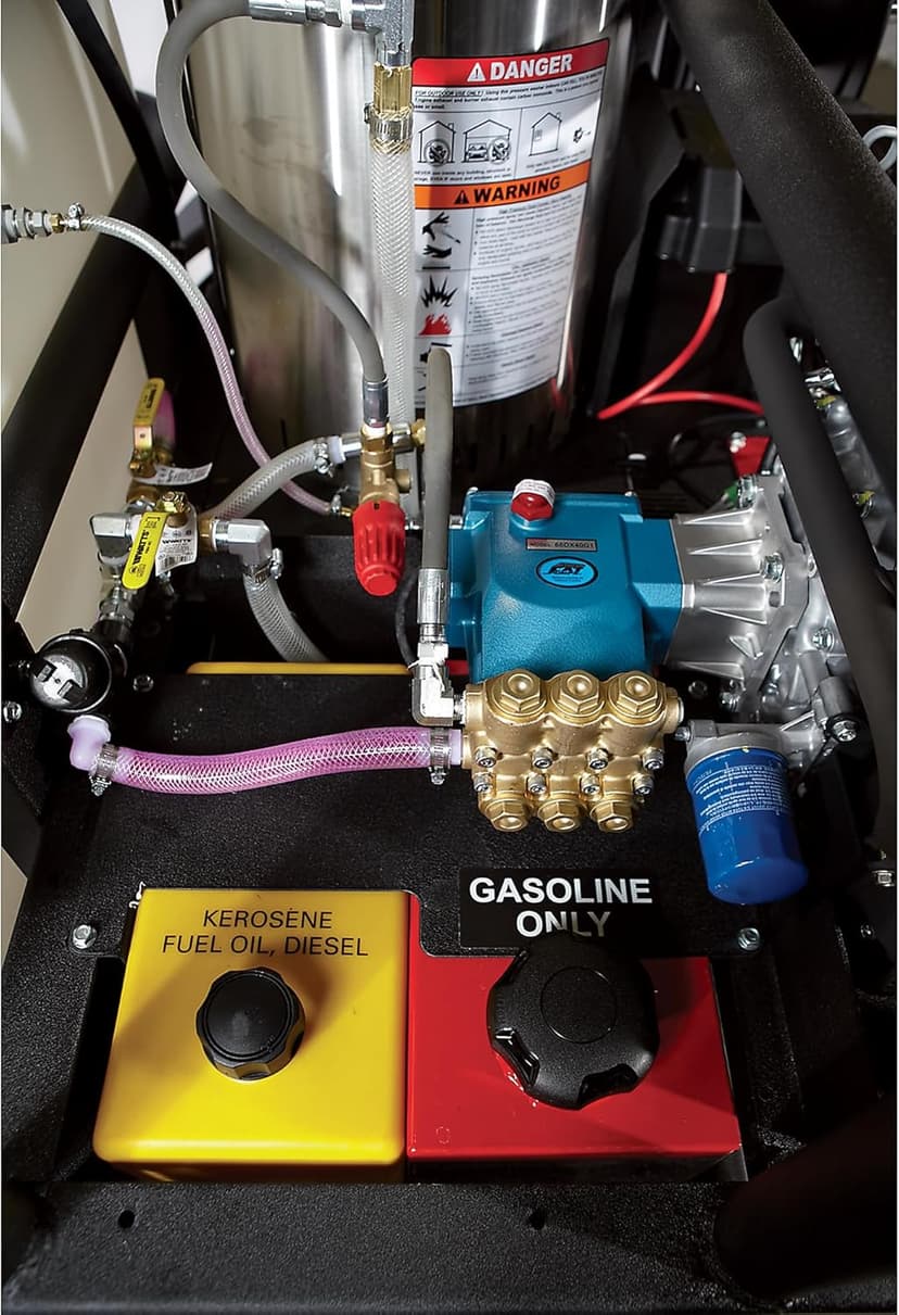NorthStar Trailer-Mounted Portable Hot Water Commercial Pressure Power Washer - 4000 PSI, 4.0 GPM, Direct Drive, Honda Engine, 200-Gal. Water Tank