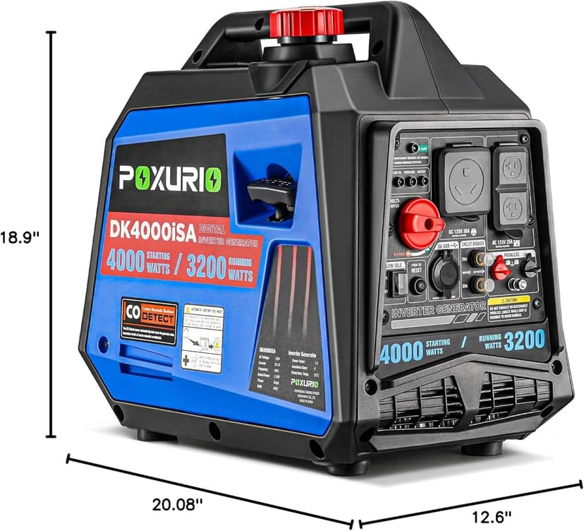 4000 Watt Inverter Generator, 120V Gas Powered Generator Super Quiet, RV Ready/EPA for RV, Camping and Home