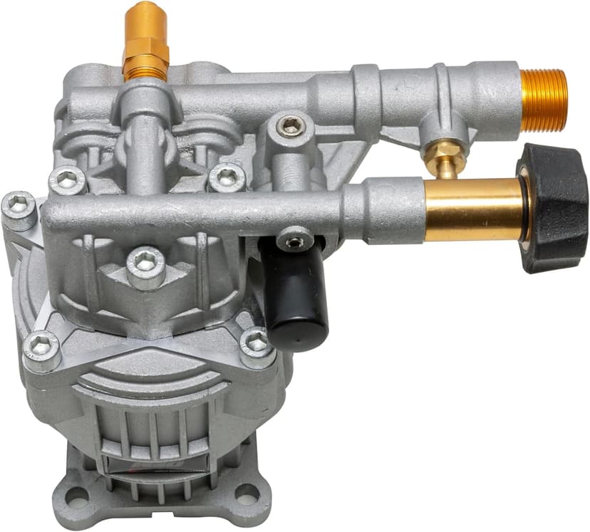OEM Technologies 90028 Horizontal Axial Cam Replacement Pressure Washer Pump Kit, 3300 PSI, 2.4 GPM, 3/4" Shaft, Includes Hardware and Siphon Tube, for Residential and Industrial Gas Powered Machines, Silver