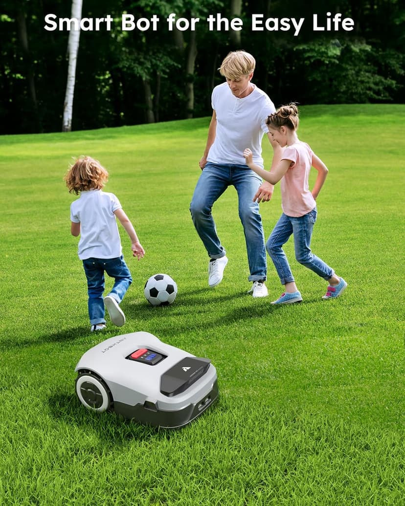 Robot Lawn Mower NO Wire - 0.22 Acre, Full Band RTK+4-Eye Vision Robotic Lawnmower, Automatic Mapping, 20 Multi-Zone Management, 3D Obstacle Avoidance, Intelligent Path Planning, ANTHBOT Genie600