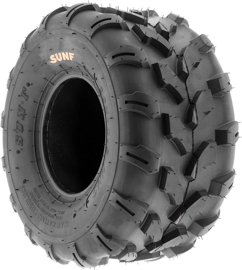 SunF A003 ATV/UTV/Lawn-Mowers Off-Road Tire 20x10-8, 6 PR, Directional Tread (Pair of 2)