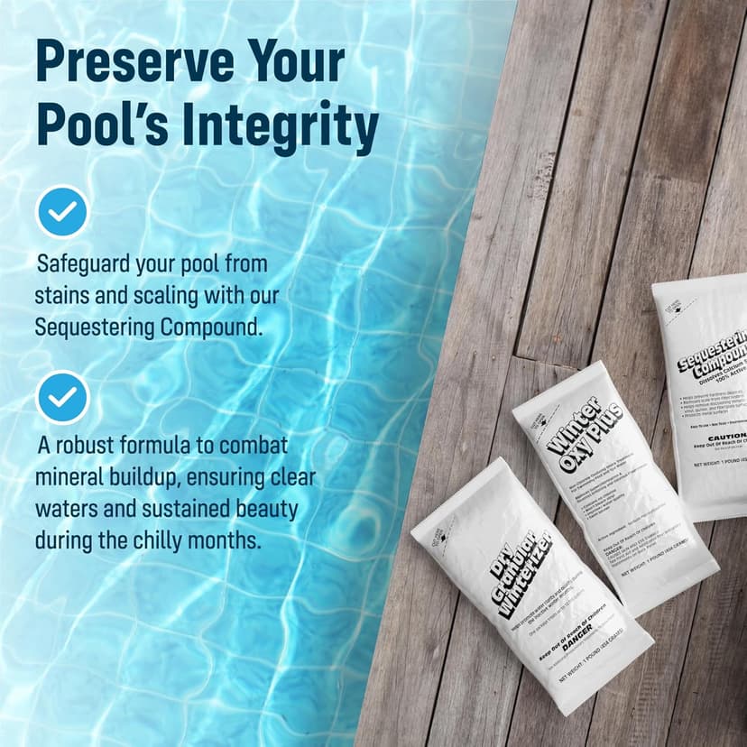 Winter Closing Kit - Winterizing for Above Ground & In-Ground Pools up to 12,000 Gallons: Protect Your at The end of Season with Our 3-in-one Maintenance