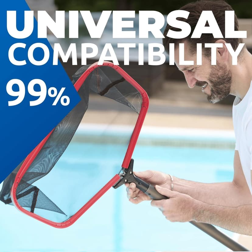 ProTuff 19" Fine Pool Net – Comes Cleans 3X Faster Than Vacuums – Wide Pool Skimmer with Deep Bag for Easy Maintenance – Skimmer Net for Leaves, Bugs & Other Debris