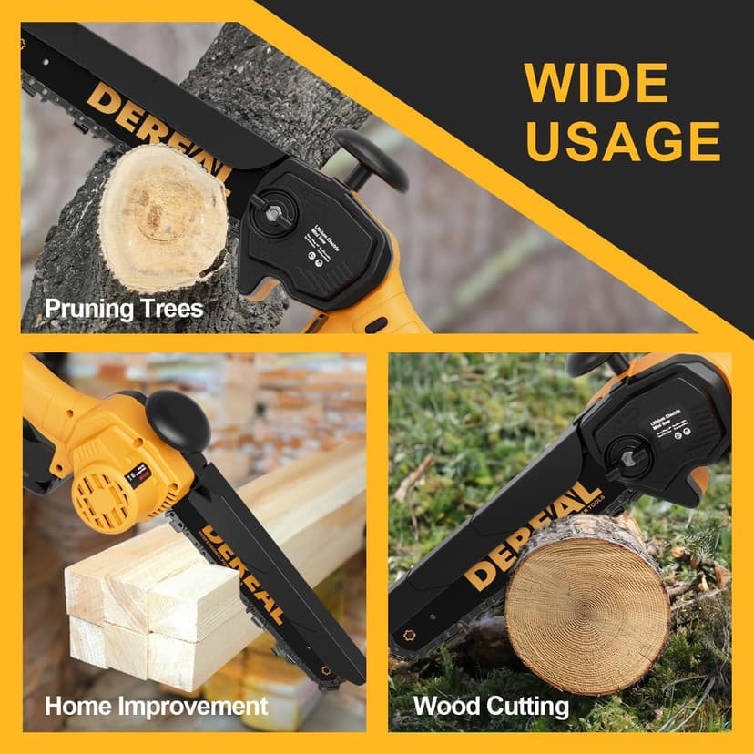2-in-1 Cordless Pole Saw, Brushless Mini Chainsaw with Pole, 20V 4.0Ah Battery Powered Pole Saws for Tree Trimming, 8" Cutting Power Small Pole Saw, 18ft Reach Electric Saw for Trees With Pole