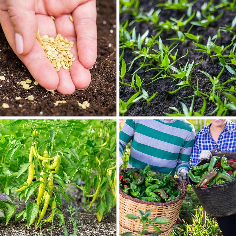 600+ Pepper Seeds, Heirloom Vegetable Seed for Planting Indoor Outdoor, 10 Varieties Hot and Bell Pepper (Capsicum Annuum) Seeds Garden Kit, Non-GMO Home Fresh Food Hydroponic Veggie Supply