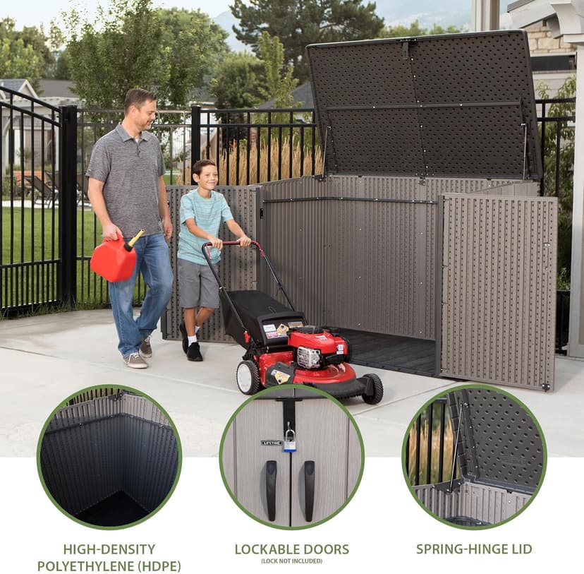 Lifetime Horizontal Outdoor Storage Shed, 75 Cu. Ft. Capacity