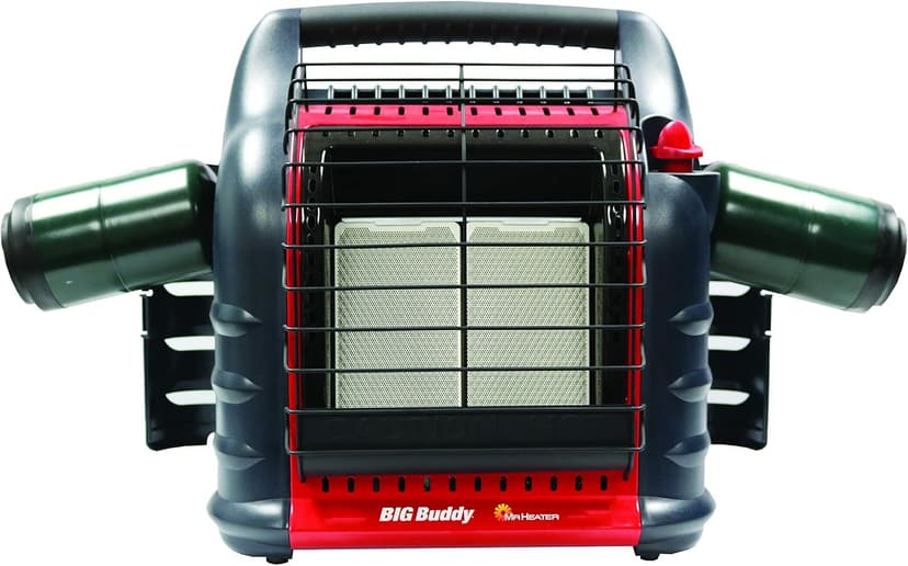 18,000 BTU Big Buddy Portable Propane Heater,Red, Tip-over Protection|Low-Oxygen Safety Shutoff|Portable & Mr. Heater MH9BX-Massachusetts/Canada approved portable Propane Heater