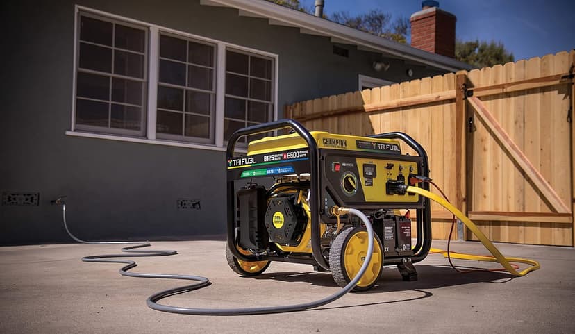 Champion Power Equipment 8125-Watt Electric Start Tri-Fuel Portable Generator with CO Shield