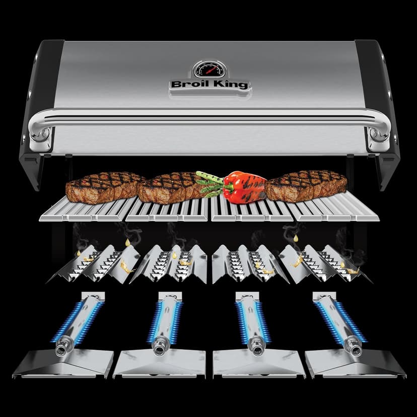Broil King 876247 Baron 590 Pro, Natural Gas (NG), Stainless Steel, Black
