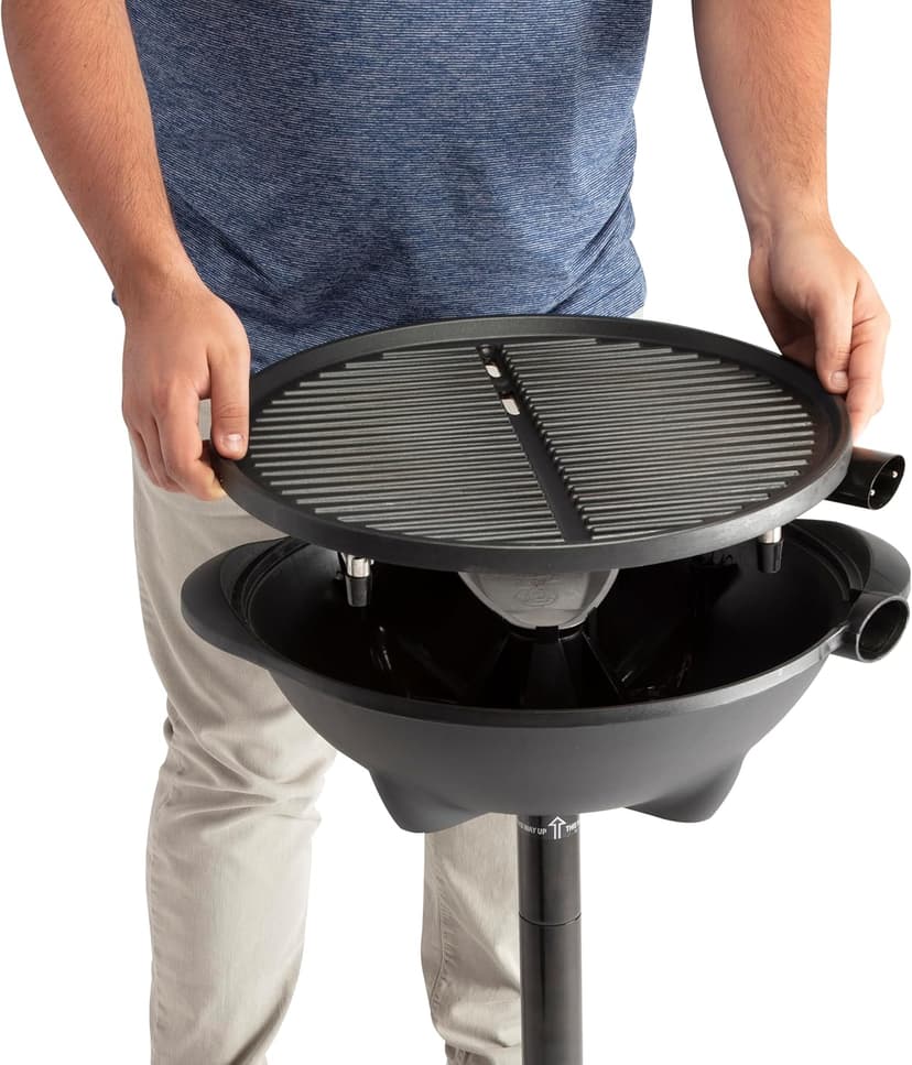 Cuisinart Indoor/Outdoor Electric Grill, 2-in-1 Portable BBQ with Non-Stick Cooking Surface, Electric Grill Outdoor with Adjustable Heat, Stand/Tabletop Options for Cookouts, Barbecues, Small Spaces