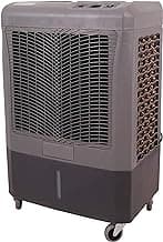 Hessaire MC37M Portable Evaporative Cooling Fan, Indoor/Outdoor High Temp Low Humidity Environments, 3100 CFM, 950 sq. ft., 3-Speed Fan, 59 dB, Gray