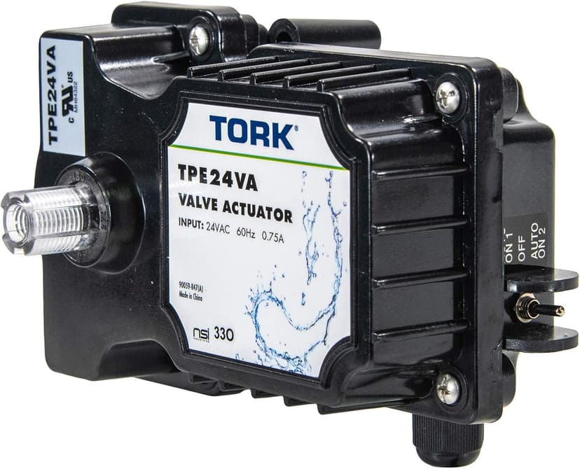 NSI TORK TPE24VA 24-Volt Valve Actuator Control, Compatible with all 24VAC Control Systems, for Pools, Spa Equipment, Solar and More, black