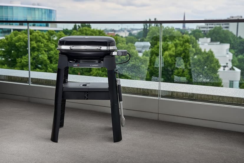 Weber Lumin Outdoor Electric Barbecue Grill, Black - Great Small Spaces such as Patios, Balconies, and Decks, Portable and Convenient