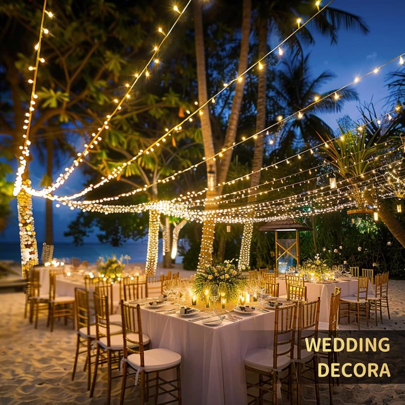 JMEXSUSS 168FT 600 LED String Lights Outdoor Indoor Christmas String Lights Plug in Warm White Tree Lights for Outside Bedroom Wedding Party Holiday Spring Decorations