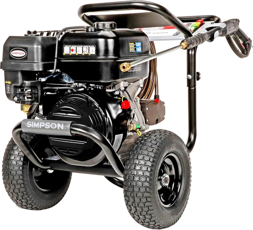 SIMPSON Cleaning PS60843 PowerShot 4400 PSI Gas Pressure Washer, 4.0 GPM, CRX 420cc Engine, Includes Spray Gun and Extension Wand, 5 QC Nozzle Tips, 3/8-inch x 50-foot Monster Hose, 49-State
