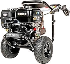SIMPSON Cleaning PS60843 PowerShot 4400 PSI Gas Pressure Washer, 4.0 GPM, CRX 420cc Engine, Includes Spray Gun and Extension Wand, 5 QC Nozzle Tips, 3/8-inch x 50-foot Monster Hose, 49-State