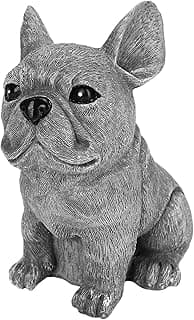 French Bulldog Statue 6.3 Inch – Polyresin Realistic Dog Figurine for Home Décor, English Bulldog Ornament Outdoor Garden, Lawn Gnome, Yard Art, and Flower Bed Decoration