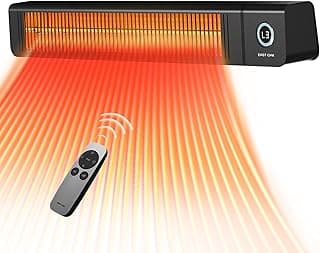EAST OAK Electric Patio Heater for Commercial Use, 3000W Wall Mounted Electric Infrared Heater, Outdoor Heaters for Patio Deck, Outdoor Heater with IP65 Waterproof Remote Control Black 240V