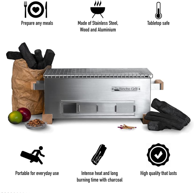 MG-168 Yakitori Tabletop Charcoal Grill-Mini Japanese Style Hibachi
