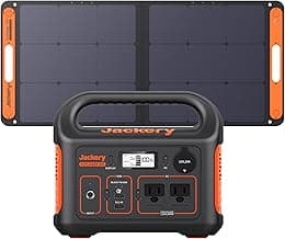 Jackery Solar Generator 300, 293Wh Backup Lithium Battery with 1XSolar Panel SolarSaga 100W, 110V/300W Pure Sine Wave AC Outlet for RV Outdoors Camping Travel Blackout