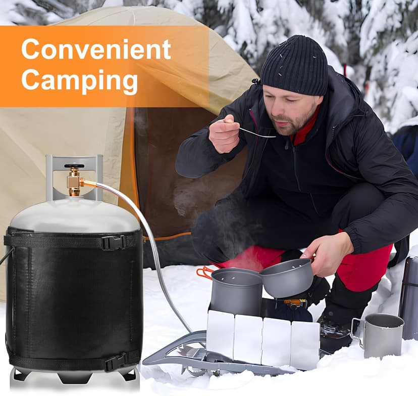 Propane Tank Heater Blanket - 47.5 x 13.5" Gas LP Cylinder Warmer With Temperature Control 85-105F for 20, 30, 40 LB Tanks