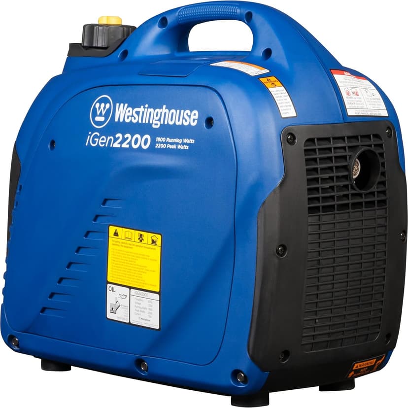 Westinghouse 2200 Peak Watt Super Quiet & Lightweight Portable Inverter Generator, Gas Powered, Parallel Capable, Long Run Time