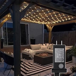 Eueasy LED Net Lights, 270 LED 10x10FT with Timer & 8 Lighting Modes, Outdoor Net Lights for Gazebo, Bush, Wedding, Holiday