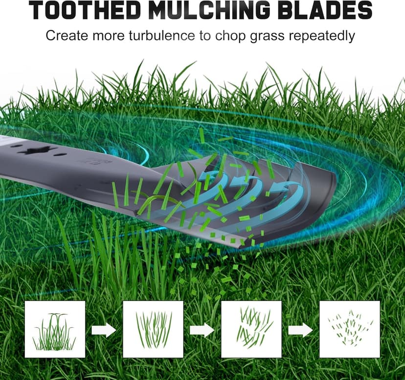 942-04308-X 942-04308 Mulching Blades for Troy Bilt Pony Bronco Cub Cadet 42 inch Deck Riding Tractor Zero Turn Mower XT1 ZT1 42 Lawn Mower Replace 942-0616 742-0616 942-04126 (6 Point Star)