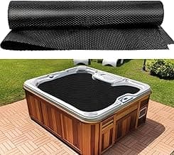 7 x 7 FT Spa and Hot Tub Cover, 16Mil Square Hot Tub Thermal Blanket, Insulation Solar Blanket Bubble Cover for Energy Efficiency & Safety