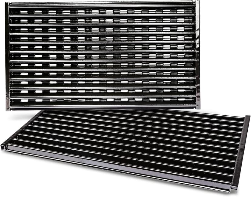 Hisencn Grill Grates for Charbroil Performance Tru-Infrared 2 Burner Gas Grill 463633316, 463672016 463672216, 463672416, 17 Inch Stamped Porcelain Steel Replacement Emitter Plates