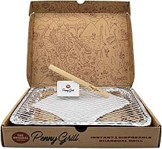 Disposable Grill, Portable BBQ for Disaster Prepper, Camping, Tailgating & Outdoor Adventures: Penny Grill Disposable Charcoal Grills - Hassle-free, Eco-Friendly Grilling experience wherever you go!