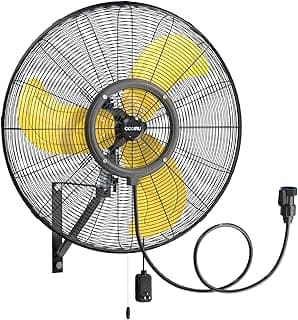 9600 CFM 30" Outdoor Wall Mount Misting Fans, High Velocity 3-Speed Waterproof Professional Oscillating Wall Fan, Heavy Duty Industrial Fan for Commercial, Garage, Warehouse, UL Listed