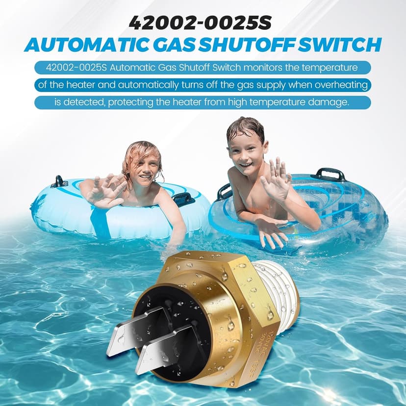 puxyblue 2025 New 42002-0025S 140F Automatic Gas Shutoff (AGS) Switch Replacement for Pentair Mastertemp and Sta Rite Max-E-Therm Pool and Spa Heater Electrical Systems Replace 42001-0063S