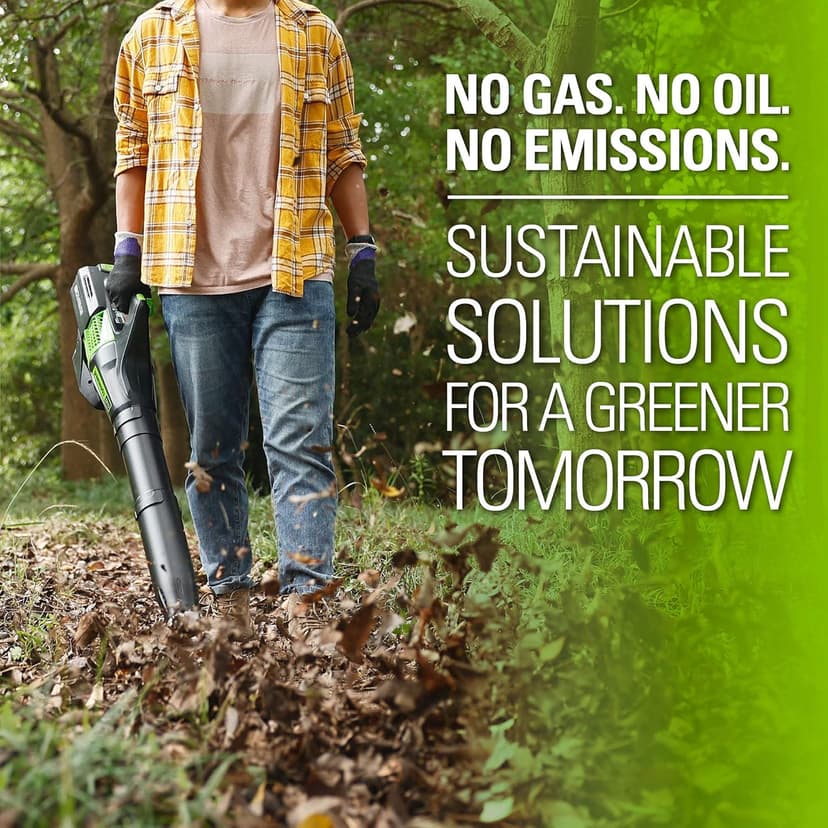 Greenworks 80V (150 MPH / 500 CFM / 75+ Compatible Tools) Cordless Axial Leaf Blower, 2.0Ah Battery and Charger Included