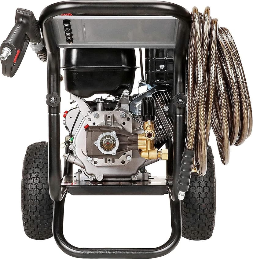 SIMPSON Cleaning PS60843 PowerShot 4400 PSI Gas Pressure Washer, 4.0 GPM, CRX 420cc Engine, Includes Spray Gun and Extension Wand, 5 QC Nozzle Tips, 3/8-inch x 50-foot Monster Hose, 49-State