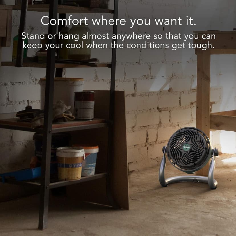 Vornado EXO51 Heavy Duty Air Circulator Shop Fan with IP54 Rated Dustproof and Water-Resistant Motor, Green, CR1-0389-17, Medium