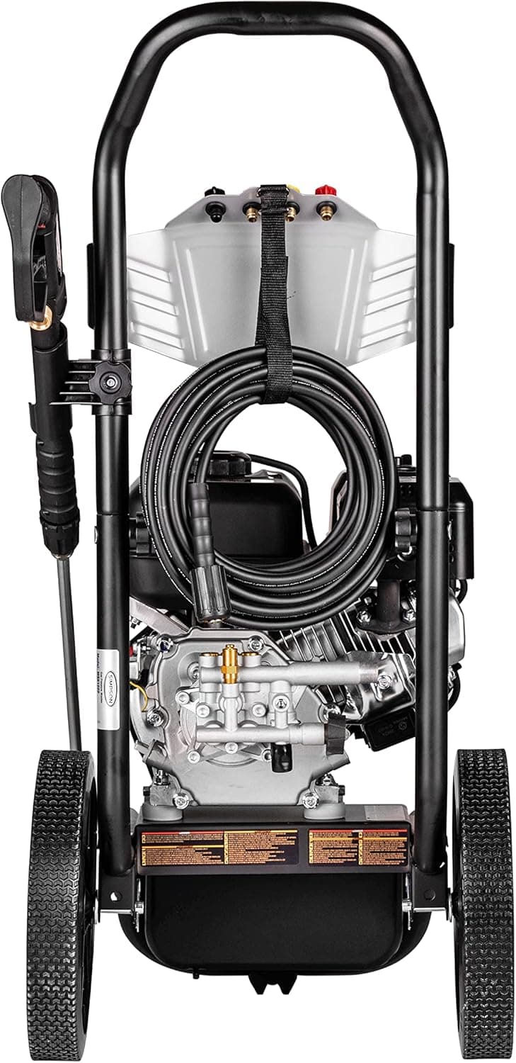 SIMPSON Cleaning MS61222-S MegaShot 3100 PSI Gas Pressure Washer, 2.3 GPM, CRX165 Engine, Includes Spray Gun, Extension Wand, On-Board Soap Tank, 4 QC Nozzles, 25-ft. Hyflex Hose, 49-State