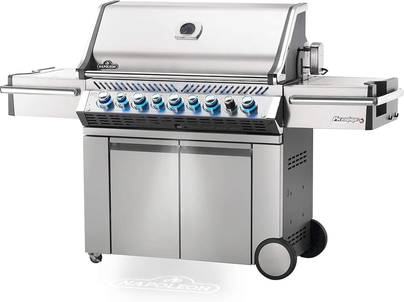 Napoleon PRO665RSIBNSS-3 Prestige PRO RSIB Natural Gas Grill, 665 sq.in. + Infrared Side and Rear Burners, Stainless Steel