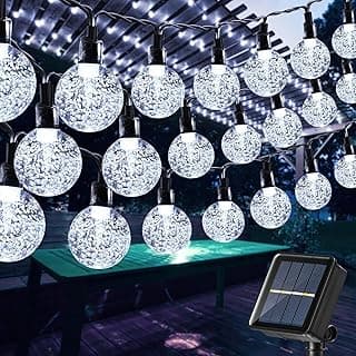 Toodour Solar String Lights Outdoor, 56ft 100 LED Globe String Lights with 8 Modes, Waterproof Solar Powered Patio Lights for Garden, Lawn, Gazebo, Porch, Yard, Wedding, Party Decor - Cool White