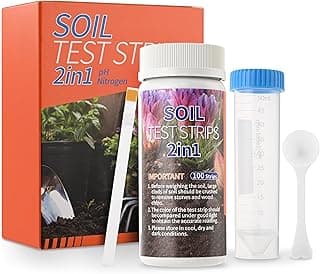 AAwipes Soil pH & Nitrogen Test Kits 2 in 1 Soil Testing Kits with Test Tube 100 Pcs Test Soil for Garden Lawn Grass Flower Vegetable Compost Nutrients Plants (J02-100)