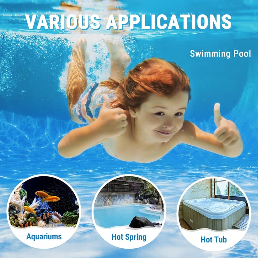 ThermoPro Digital Pool Thermometer Floating Easy Read, Large Size Water Thermometer for Cold Plunge, IPX8 Waterproof Water Temperature Monitor for Hot Tub/Ice Bath/Swimming Pool/SPA/Aquarium/Pond