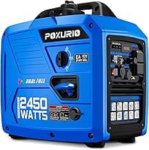 2450-Watt Dual Fuel Inverter Generator for Home Use, 1.6Gallon Large Fuel Tank Up to 8.3 Hours Use, 120V Gas Powered Generator Super Quiet - EPA Compliant