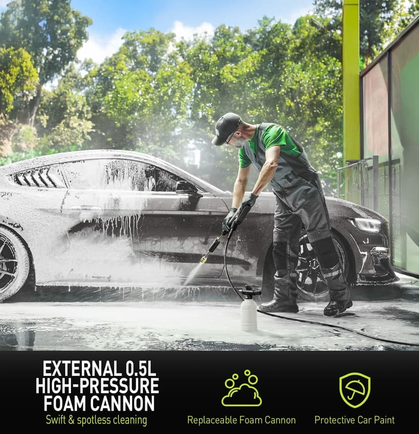 Electric Pressure Washer, 26 FT Hose Pressure Cleaner 2030 PSI with 4 Nozzles Tips,Surface Cleaning with Upgraded Swivel Joint for Car/Fences/Patios/Daily Needed (Mint Green)