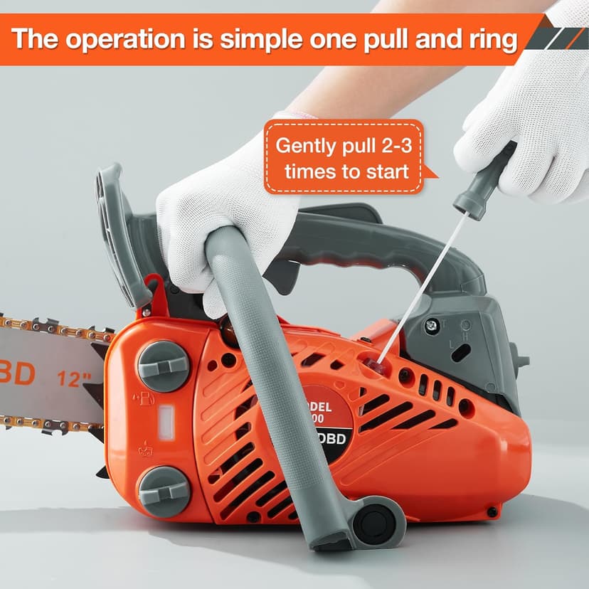 Lightweight 12 Inch Gas Powered Chainsaw - 25.4CC Top Handle Chainsaw for Efficient Wood Cutting, Tree Pruning & Firewood Preparation, Anti-Vibration Design, Easy Start & Safe Operation