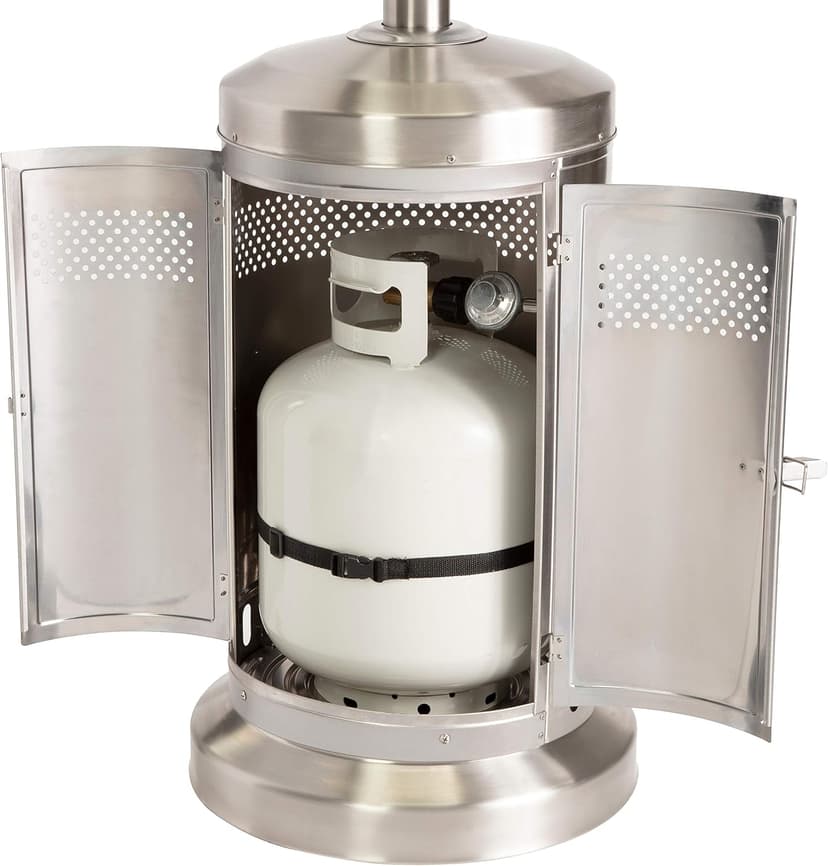 Cuisinart COH-300 Propane Push Start Ignition, 47,000 BTU Burner, Heats up to 200 sq. ft, 32" (L) x 85" (H), Stainless Steel Outdoor Patio Heater