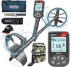 Nokta Simplex Ultra Metal Detector Kit Serious Beginner Pack (Digger,Carrying Case,Cap) Professional Metal Detector Set for Adults Waterproof with Carbon Fiber Shaft and 11” Search Coil