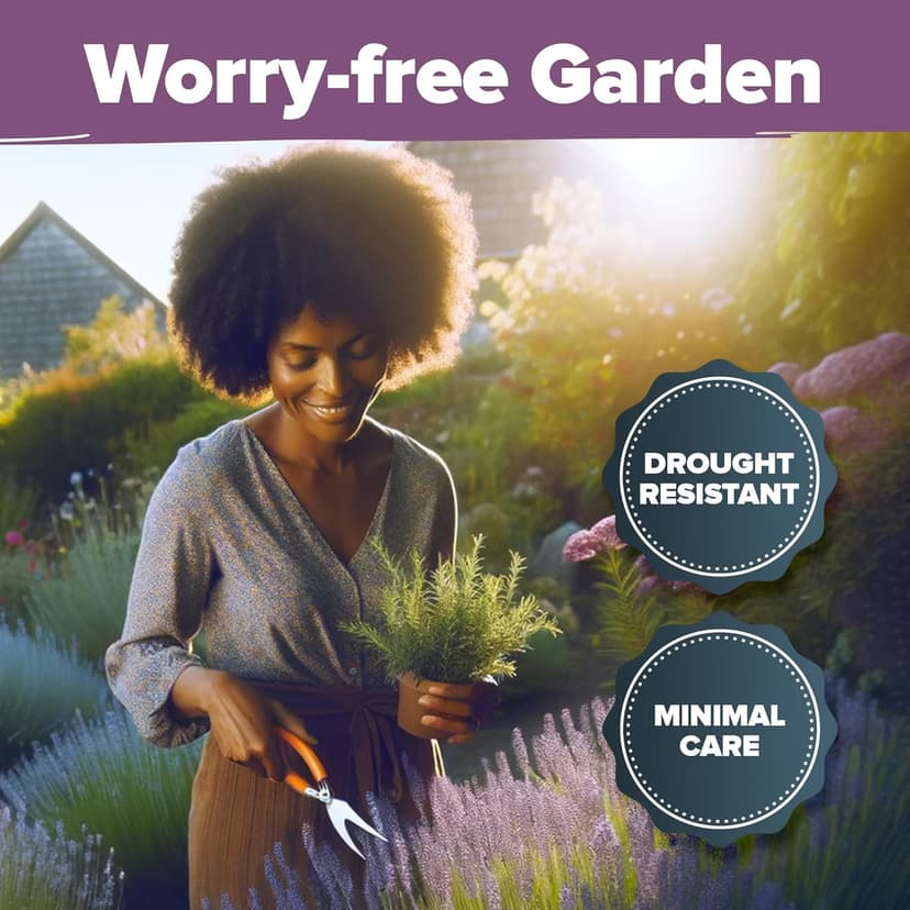 HOME GROWN 𝗣𝗥𝗘𝗠𝗜𝗨𝗠 English Lavender Seeds 2 Pack,3000 𝗡𝗢𝗡-𝗚𝗠𝗢,𝗨𝗦𝗔-𝗦𝗢𝗨𝗥𝗖𝗘𝗗 Wildflower Seed for Planting Indoor/Outdoor,High Germination,Plant Flower Seeds(Lavandula antustifolia)