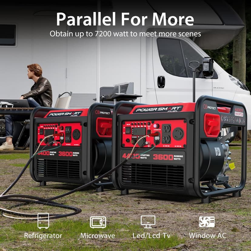PowerSmart 4400-Watt Portable Generator with Inverter Technology, CO Sensor, RV Ready, DL5040C