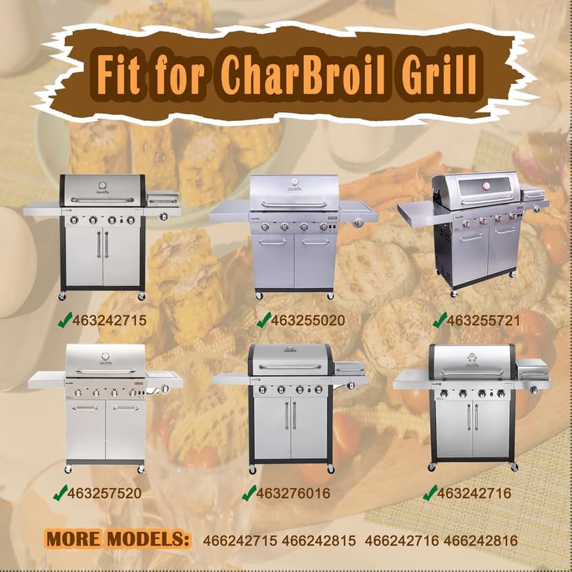 SafBbcue 17 in Cooking Grates Replacement Parts for Charbroil Tru Infrared Grill 463242715, 463242716, 463276016, 466242715, 466242815, Lowes 606682, 639322 Gas Grill, Cast Iron Cooking Grids, 3 Pack
